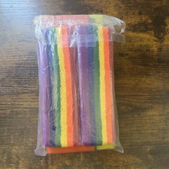 Rainbow Pride set For 2. Set Includes Sweatbands, Glasses, and Flags (PD1)