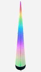 9’8″ Inflatable Color-Changing LED Cone with Remote & Sandbag Base – NIB