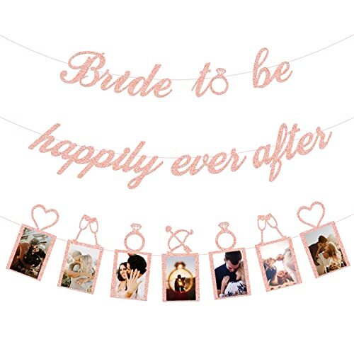 Bridal Shower Decorations – Bride to be happily ever after Banner and Photo B…