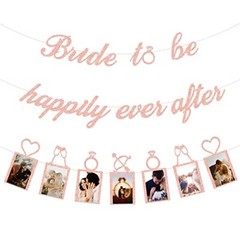 Bridal Shower Decorations – Bride to be happily ever after Banner and Photo B…