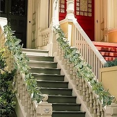 6.2ft Artificial Lambs Ear Greenery Vine Flocked Lambs Ear Garland Soft Faux