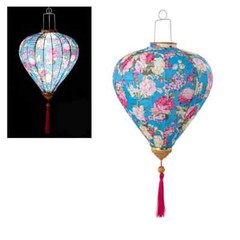 Floral Hanging Lantern Cloth Lantern Chinese New Year Festival Outdoor Decor