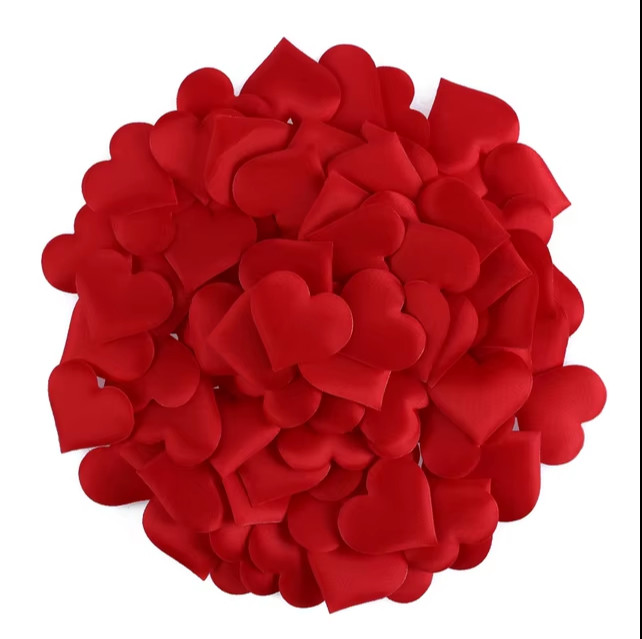 100Pcs/lot Fabric Love Heart Sponge Wedding Party Decorations Valentine’s Day