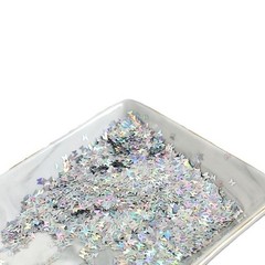 Holographic Silver Tiny Stars Glitter Confetti Laser Sequins Craft 3mm