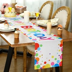 Pc Polka Dot Happy Birthday Table Runner3 x 7Inches Happy Birthday Table 1