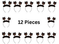 12 Vintage Halloween Cat Boppers Headbands Party Costume Props Hairband Headwear