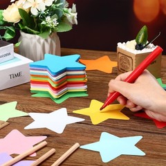 Kisston 360 Pcs Star Cutouts Paper 3.9 Inch Assorted Color Die Cuts for DIY Craf