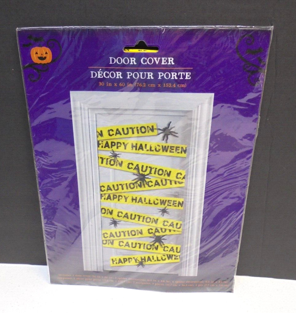 Halloween Caution Tape Door Cover Plastic 30″ x 60″ Decoration Party
