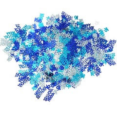 Blue 16th Birthday Confetti Glitter Metallic Number 16 Sequins for Table Decor