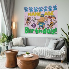 Personalize Dogman Birthday Party Banner Gift, Dog Man Party Supplies