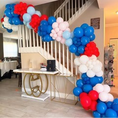 Red White and Blue Balloons 60pcs, 4th of July Patriotic Balloons Red Dark Li…