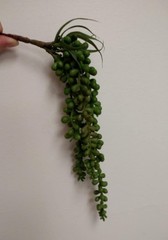 FLIPPED 3 Pack Artificial Plant Succulent Plants Hanging Green&13.7 in, Green