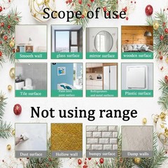 2 Sheets Gold Christmas Window Clings Large Winter Stickers Santa