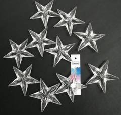 10/30Pc Acrylic Crystal Star Shaped Pendant DIY Chandelier Curtain Wedding Party