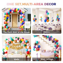 110 Pack Rainbow Balloons, 12 Inch Assorted Colors Multicolor Colorful Latex …