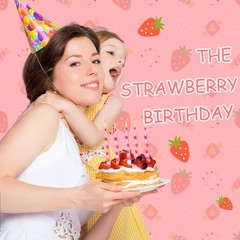 Threlaco 12 Pcs Strawberry 3.7 inches high, 0.3 in diameter, Pink