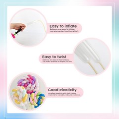 260 Balloons – Clear Long Balloons for Tying Balloon Arch | 100Pcs Skinny Str…