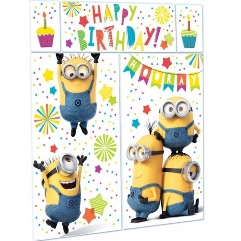 Minions Party Decorating Kit Wall Scene Setter – Despicable Me Party Supplies