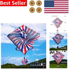 Wind Spinner Patriotic Eagle Flag Stainless Steel 3D Reflective Outdoor Garde…