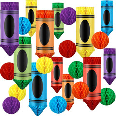 24 Pcs Classroom Decor Back to School Decorations Hanging Honeycomb Centerpiece