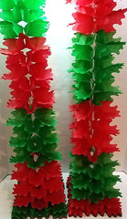 Vintage Honeycomb Paper Garland/Streamers 12 feet long each. New lot of 2