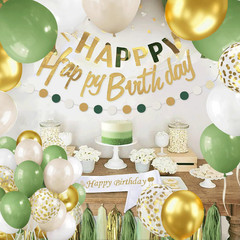 Sage Green White Gold Balloons, 50pcs Olive Green Gold Metallic Sand White Ballo