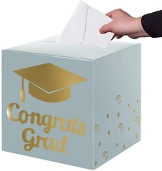 Breyish Blue Graduation Cardboard Money Holder Box