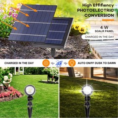 SUNLONG Solar Outdoor Lights,Solar Spot Lights Outdoor Waterproof Solar Spotl…