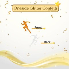 100 Pcs Runner Confetti Gold Glitter Sport Themed Table Confetti Running