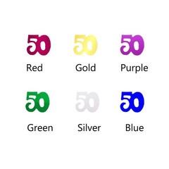 50 PCS Multi-Color 50th Birthday Wedding Anniversary Event Confetti 1.5 oz