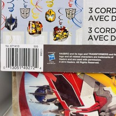 Transformers Swirl Decorations 12 Pc Party Hanging Decor Hasbro 2014 New