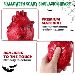 Halloween Fake Heart Prop Scary Body Part Blood Heart Decoration Party Supplies