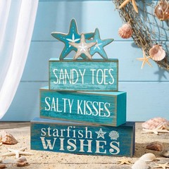 Charming 4-Piece Starfish Table Centerpiece for Nautical Home Decor