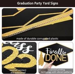 Durable 2026 Graduation Yard Signs – 11 Waterproof Signs with 23 Stakes Included