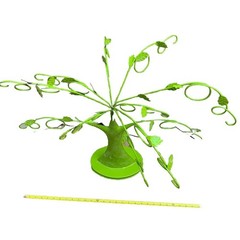 Lime Green Metal Tree Branches Display Money Gift Cards Ornaments Scrooge