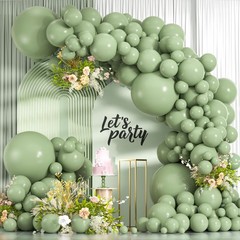 114pcs Sage Green Balloons Different Sizes, 18 12 10 5 inch Matte Olive Green…