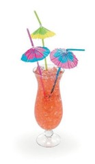 48 Assorted Tropical Drinking Straws, Luau/Tiki Bar Flamingo, Flower, Umbrella