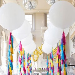White 36 Inch Balloons, 9pcs Giant Latex Balloons for Birthday, Wedding, Part…