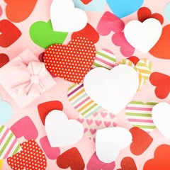 Heart Paper Cutouts 100 Pack 2.5 Inch Blue Valentine’s Day Classroom