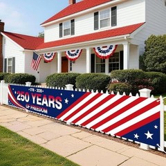Stunning 250th Anniversary Banner 138 x 20 In – Patriotic Red, White & Blue