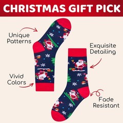4 Pack Kids Teens Christmas Socks Unisex Xmas Gift Ideas Stocking Stuffer
