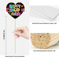 Cinco De Mayo Decorations Photo Booth Props Fiesta Mexican Taco Party Supplies
