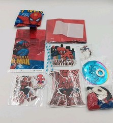 Spider Man Birthday Party Decor Banner Cake Toppers Balloons Tapestry Tablecover