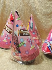 Vintage Tootsie Roll Party Decorations, 5 Packs Party Hats, Classic Candy