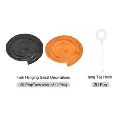 20 Pcs Party Hanging Swirls Double Strip Streamer Ceiling Decorations Set