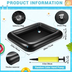 Rectangular Inflatable Serving Bar Floating Drink Holder for Pool Inflatable Cup