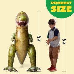 62in Giant T-Rex Dinosaur Inflatable, Over 5ft Tall, Party Decor & Pool Toy Gift