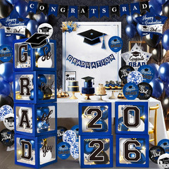 Class of 2026 Graduation Balloon Boxes Set Congrats Grad Party Decor Kit