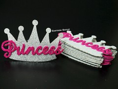 10 Baby Shower Princess Silver Crowns Foam Party Decorations It’s a Girl Favors