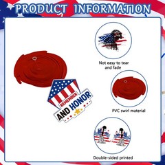 Memorial Day Decorations Banner and Hanging Swirls, No-DIY Memorial Day Remem…